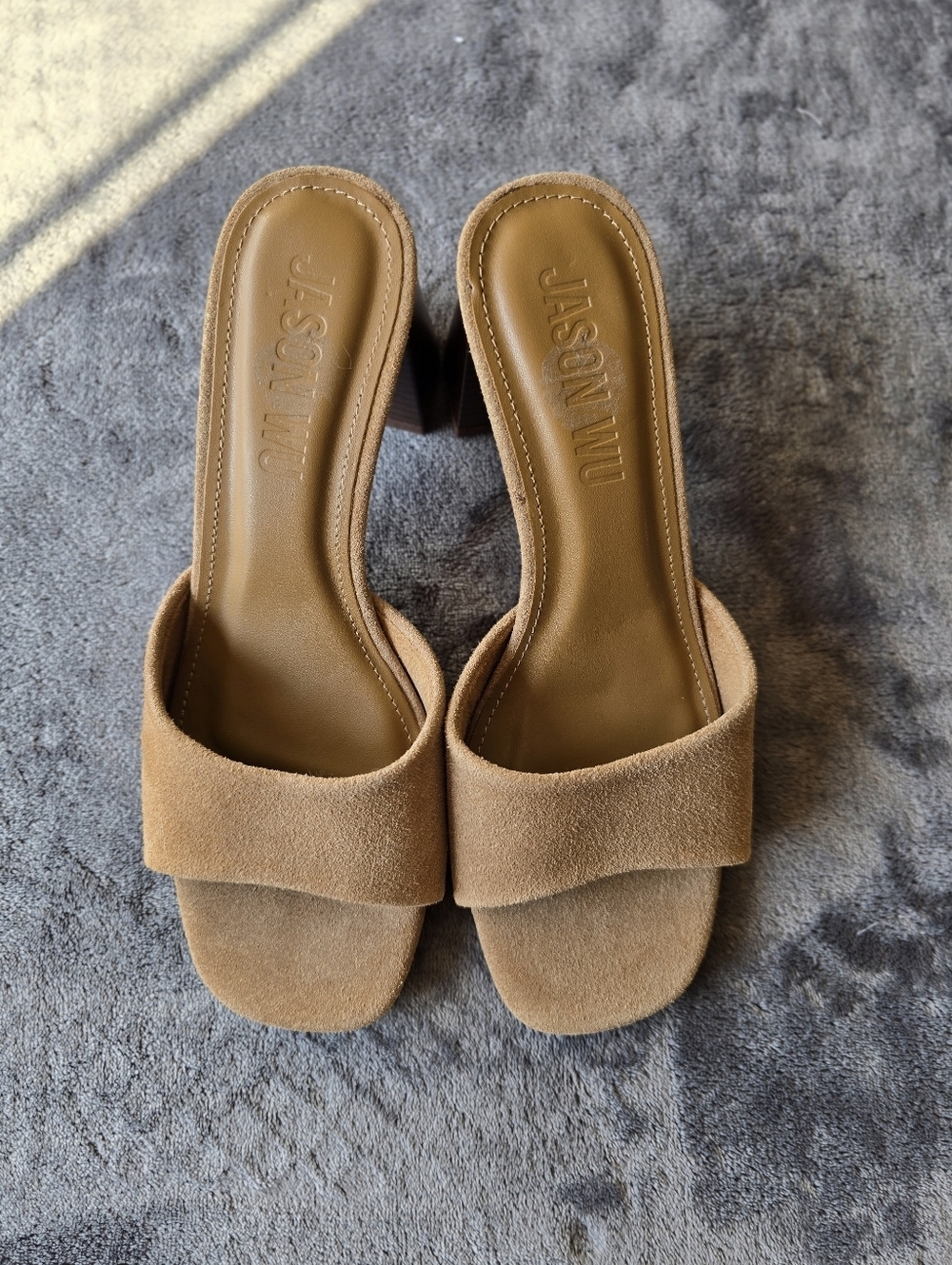 Jason Wu Brown Suede Slide Mules Size 7.5 NWOT - Picture 2 of 8